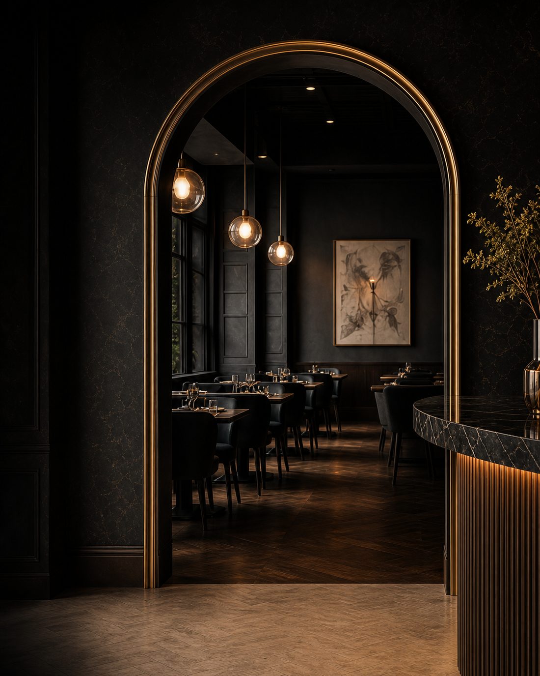 The dining room at Archway Hospitality Group in downtown Albany