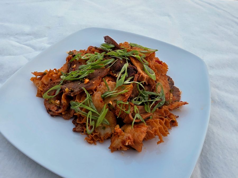 Fuqi Feipian — sliced beef and tripe in chili sauce at J.C. Hwang’s Albany