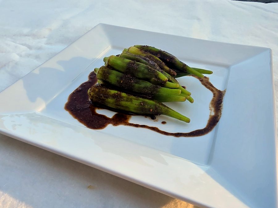 Marinated Okra in Ginger Sauce at J.C. Hwang’s Albany