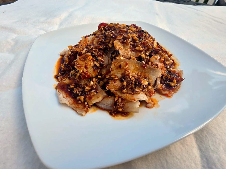 Sliced Pork Belly in Garlic Sauce at J.C. Hwang’s Albany